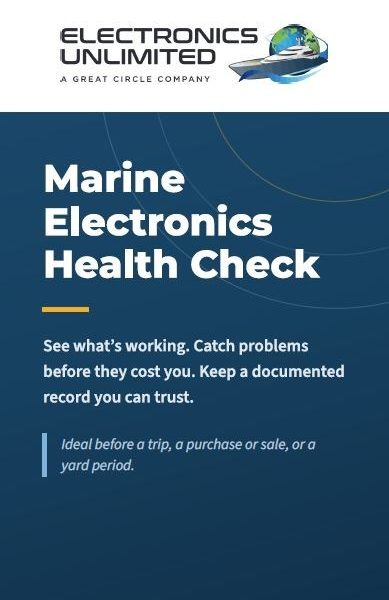 Marine Electronics Health Check brochure cover
