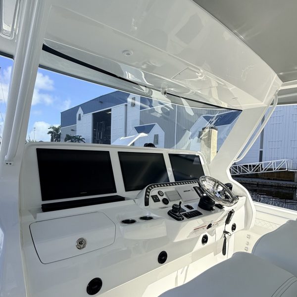 Helm with multifunction displays inspected during a Health Check